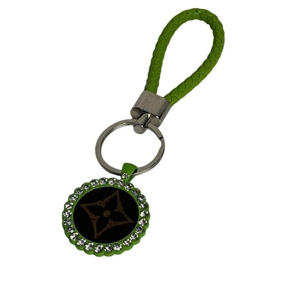 Louis Vuitton Accessories - Louis Vuitton Monogram Canvas Fleur braided leather keychain Charm Green